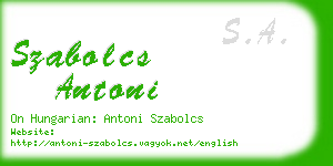 szabolcs antoni business card